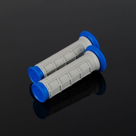 Manopole Renthal ATV in Kevlar a doppia mescola, mezza cialda, blu (1/2)