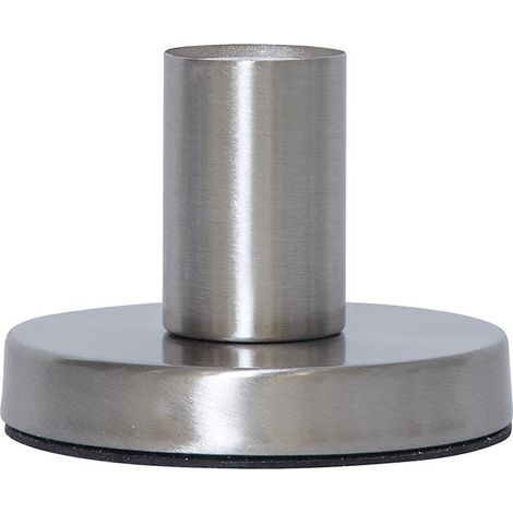 Pied de lampe Star Trading 'Glans' avec douille E27, métal brossé, argent, H 8,5 cm