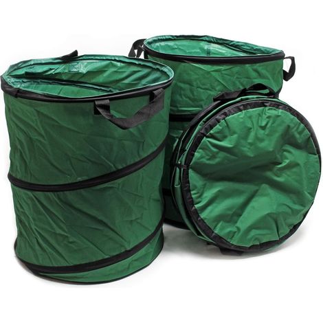 Filiyano – Sac de jardin rond 3X - Capacité 100 l - 500 x 500 x 550 mm - Pliable et autoportant - Pour les déchets de branches mortes et de feuillage (1/4)
