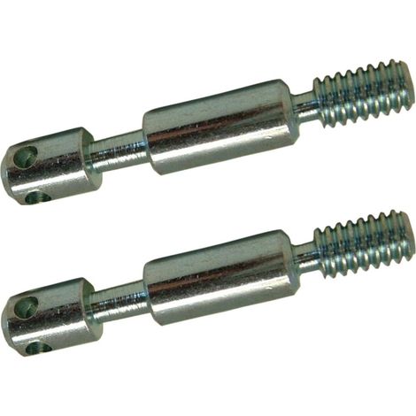 Cyclingcolors – Goujons d'assemblage pour lit meuble – Lot de 2 – Diamètre 8mm – Longueur 75mm – Acier avec 4 trous pour vis filetage direct