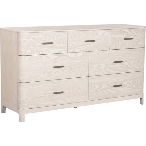 Commode design bois et métal gris clair style traditionnel chic - gris clair effet bois naturel (1/5)