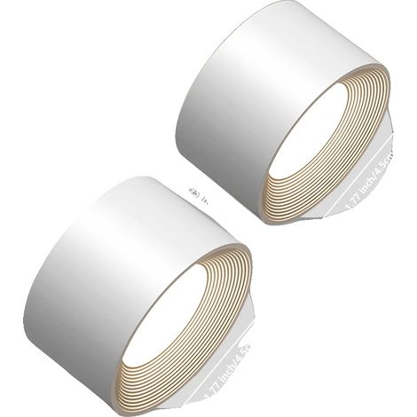 Applique da parete, telecomando wireless, illuminazione dimmerabile, BIANCO - 2 pezzi (1/2)