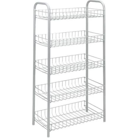 Metaltex Monaco mesa auxiliar gris silver 41 x 23 cm