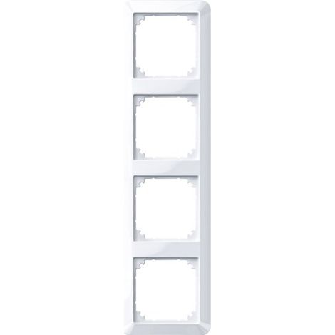MERTEN 389425 1-M CADRE POUR 4 PRISES BLANC BRILLANT