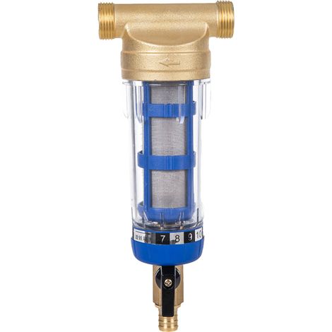 Filtre à Sédiments Réutilisable - Filtre Préliminaire pour Eau de Robinet - Filetage Extérieur 3/4 Pouces - 40 Microns (1/5)