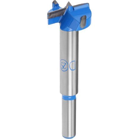 Punte da trapano Forstner da 25 mm, in carburo di tungsteno, per legno, seghe a tazza, foratura di cerniere per la lavorazione del legno (blu, grigio) (1/5)