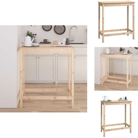 Table de bar 100x50x110 cm bois massif de pin - Table Basse - Table Bistro - Table De Bar - Table En Bois - Table Design (1/5)