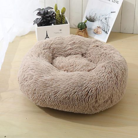 diary Lit Chat, Panier Chat Moelleux, Coussin Apaisant Pour Chat, Rond Et Peluche Lit Chien Lavable (50cm,couleur Kaki) (1/5)