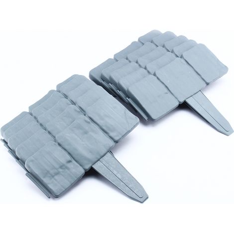 10Pièces Bordure de Jardin en Plastique Effet Pierre, Clôture Paysage pour Pelouse (1/5)