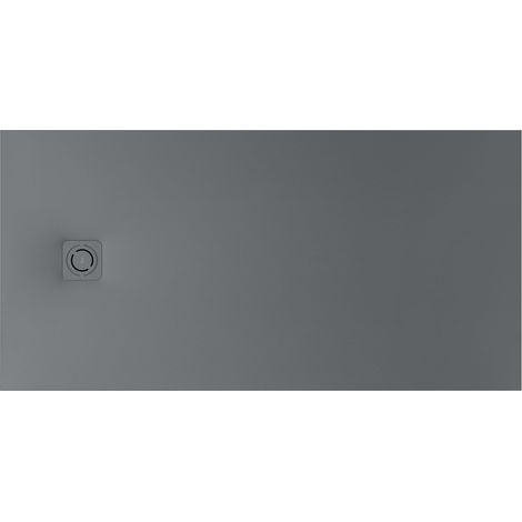 Receveur de douche extra plat en Stonex® Terran-N + Grille Twist - 1800x800mm - Gris ardoise (1/2)