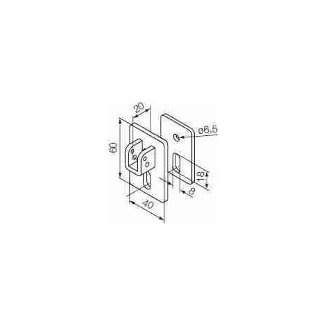Nice 525.10087 - Kit supporto con staffa e sella per perno quadro 10 mm