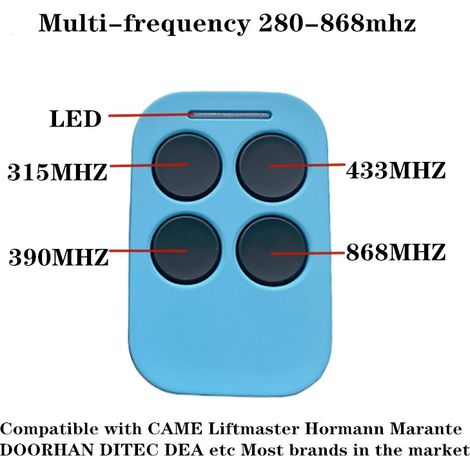 Récepteur multifréquence 300-868 MHZ compatible télécommandes à code roulant et code fixe,天蓝色 (1/5)