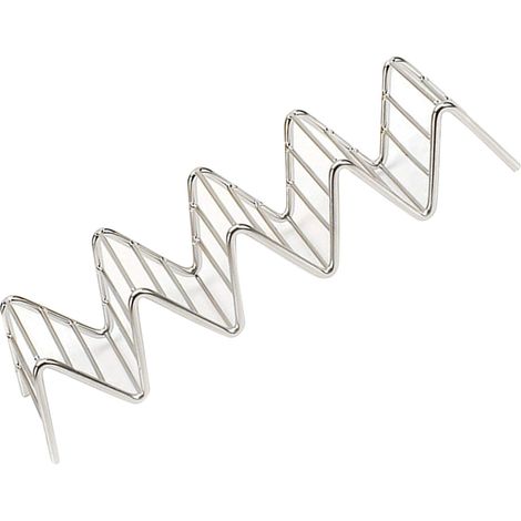 Support à tacos en acier inoxydable forme V, présentoir pour rouleaux de printemps et crêpes, rack alimentaire 4-5 compartiments 6,3x22,5x4,5 cm (1/5)