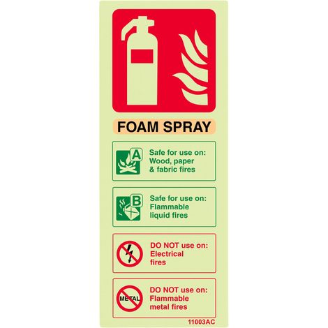 Panneau extincteur en mousse phosphorescente avec inscription « Id Not Electrical Safe » 75 mm x 200 mm (1/5)