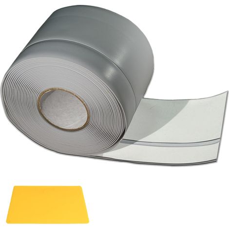 Plinthe souple autocollante 6 m, 50 x 20 mm, en PVC, plinthe souple flexible, convient pour la cuisine et la salle de bain (1/5)