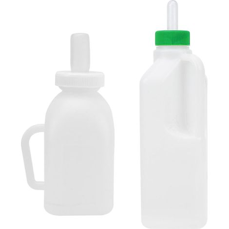 2 Pièces Bouteille Professionnelle pour Veau en Plastique Portable 1l Grosse Capacité, Accessoire D'alimentation pour Jeunes Animaux et Fermiers (1/5)