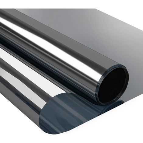 Film fenetre Anti Regard Film Miroir Fenêtre sans Tain Anti Chaleur Anti UV Protection de la Vie Privée pour Fenêtre Bureau Maison Magasin 60×200CM black (1/5)