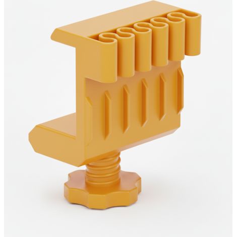 Soporte para cables de escritorio, organizador de cables naranja con pinza