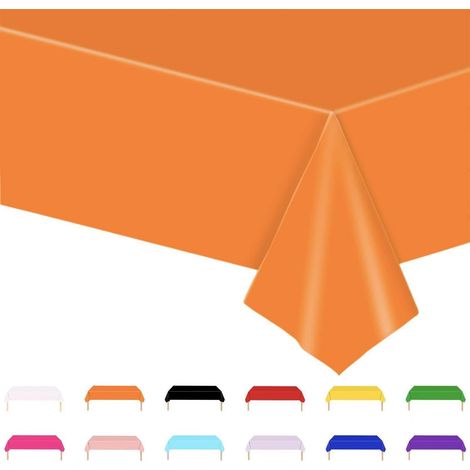 Einweg-Tischdecke Orange 137x274cm Rechteckig für Partys & Haushalt