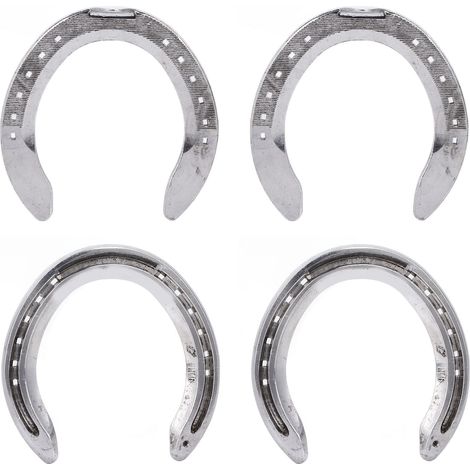 4 fers à cheval légers et fiables en alliage d'aluminium, accessoire pratique pour l'équitation sur les hippodromes et dans les fermes. (1/5)