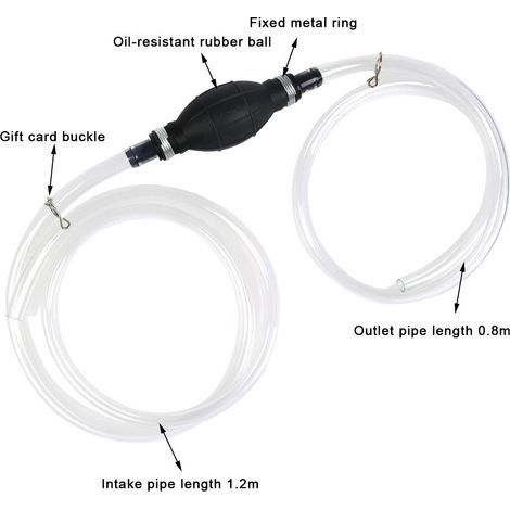 Hochleistungs-Handsiphonpumpe, Infusionspumpe, Handsaugschlauch, Notfall-Handpumpe zum Absaugen von Wasser, Öl und Benzin, Flaschenöffner (1/4)