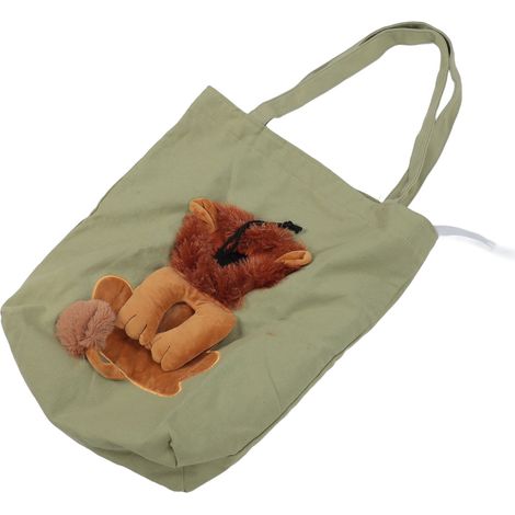 Sac bandoulière en toile respirante et portable pour animaux de compagnie, idéal pour les sorties avec votre animal. Sac de transport mignon pour chien et chat, ajustable, pour les voyages et le campi (1/5)