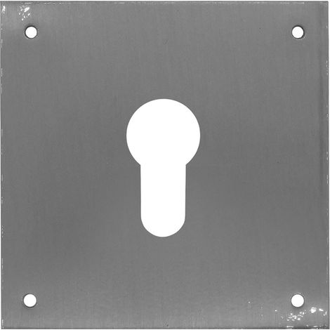 Placa bocallave, pera, modelo plp13, de acero inoxidable con acabado inox, 80 x 80 mm