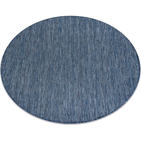 Alfombra sisal SION círculo A5165A Mezcla Tejido plano azul oscuro blue circulo 120 cm