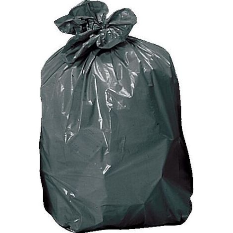 Sacs poubelles noirs à soufflets 30 litres 500x630 mm épaisseur 25µ rouleau de 20 sacs