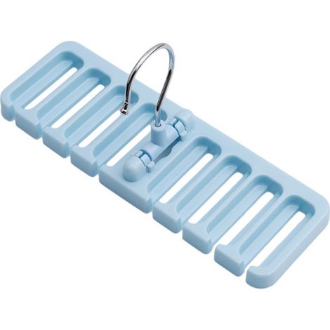 Porta cravatte, sciarpe, cinture, porta occhiali da sole in plastica, gancio per sciarpe, blu (1/5)