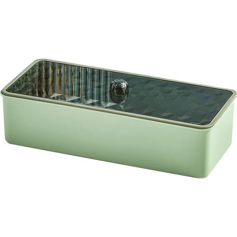 Boîte de Rangement pour Ustensiles de Cuisine Étanche Anti-Poussière à Étages Vert (1/5)