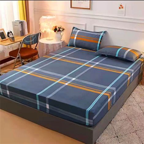 Housse de Matelas 150x200 cm avec Élastique, Drap-Housse en Jersey pour Matelas Fin ou Surmatelas, Housse de Protection Imperméable et Respirante, Style Minimaliste (1/2)