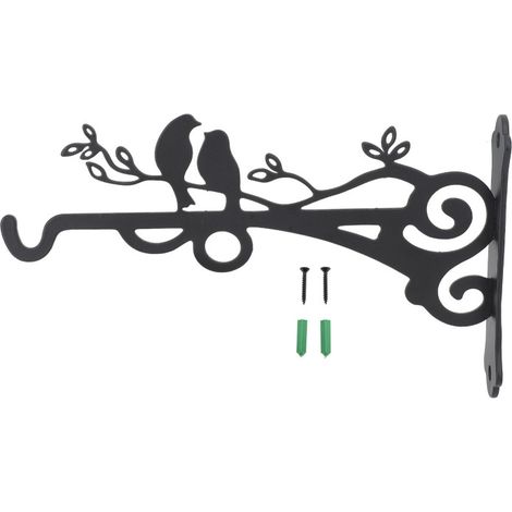 Dekorative Wandhalterung aus Eisen mit Schraube zum Aufhängen von Pflanzen, ideal für Vogelfutterhäuschen, Laternen, Windspiele und Blumenampeln.