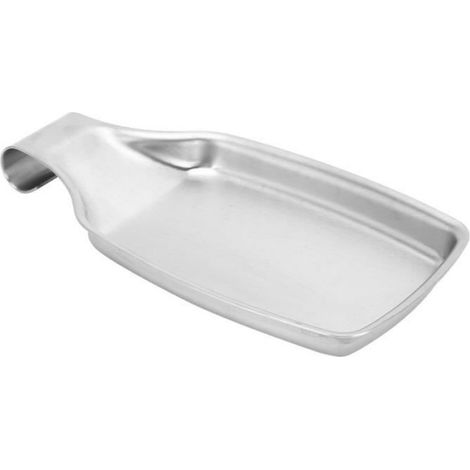 Repose-cuillère - - Argent - Acier inoxydable - Design contemporain - 11x21 cm (1/4)