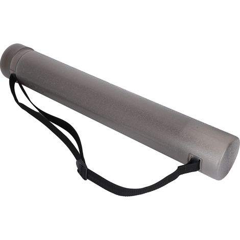 Tube de peinture en plastique circulaire télescopique pour le rangement et le dessin, texture mate, gris foncé (1/5)