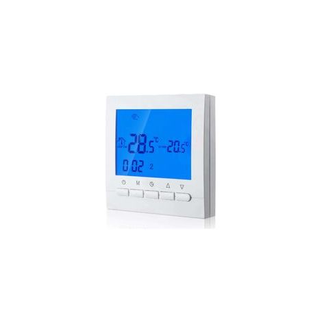 Thermostat numérique chauffage 2 fils – Programmation 6 jours – Écran LCD rétroéclairé – Plage 5 à 99 °C – Fonction anti-gel (1/5)