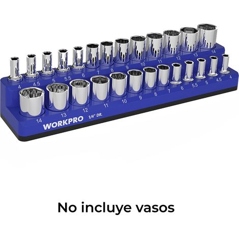 Organisateur Magnétique Douilles 1/4 Rangement Magnétique Robuste Pour Douilles 1/4 - Workpro