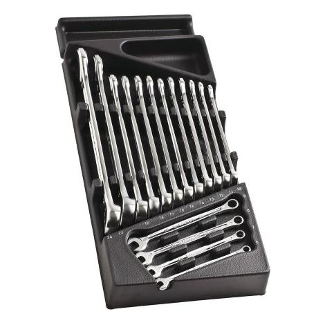 Facom – Organiseur thermoformé pour module MOD.440-1 – Compartiments moulés – Dimensions 175 x 418 mm – Plastique noir/gris
