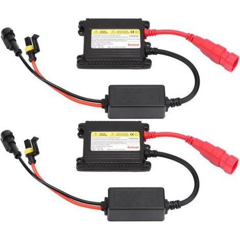 Ballast 55 W 2pcs 12V 55W Kit de conversion de remplacement de ballast numérique universel DC auto phare (1/4)