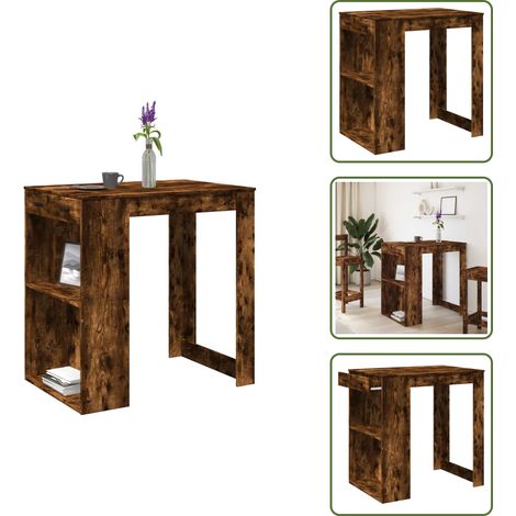 vidaXL Bartisch Räuchereiche 102x70x103,5 cm Holzwerkstoff (1/5)