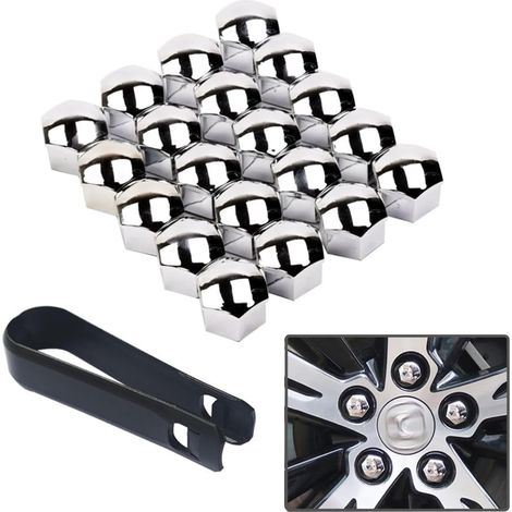 20 Pcs Universal 19mm Plastic Car Nut Cover Caps with 1 piece extendable hook. (1/5)