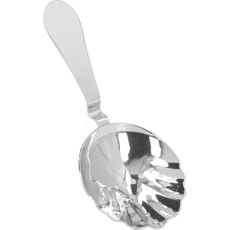 Eissieb aus Edelstahl, Cocktailsieblöffel, silberner Eiswürfelschöpfer (1/5)