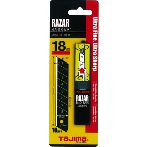 Lames razar 25 mm pour cutter pack de 10 pièces - TAJIMA