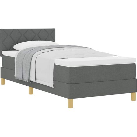 Maison Exclusive - Boxspringbett mit Kissen Dunkelgrau 100 x 200