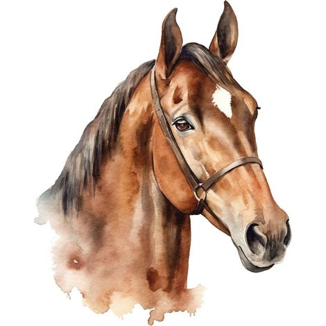 Autocollant mural buste de cheval (1/2)