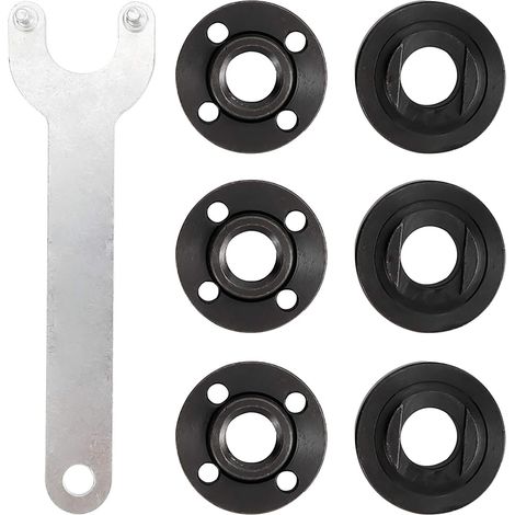 7Pcs Grinder Flange Angle Wrench Lock Nut 4.5 5 5/8‑11in Metal Spanner Power Tool Replacement Part for DW 193465‑4