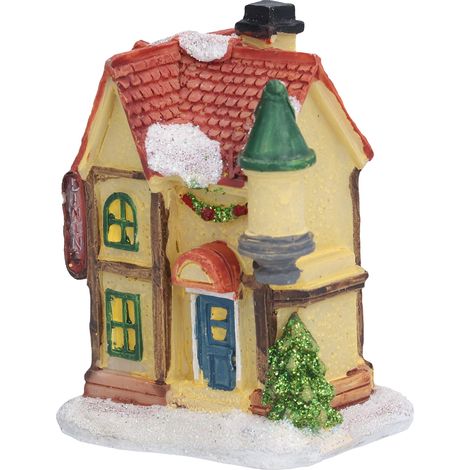 de Noël en résine scène de village de Noël maisons avec