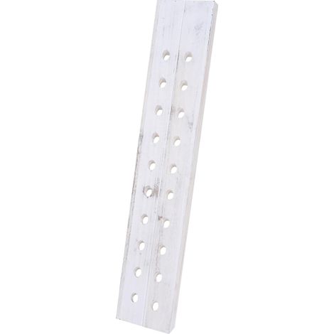 Casier à bouteilles rangement pour 20 bouteilles montage mural aspect blanc vintage 040008142 (1/5)