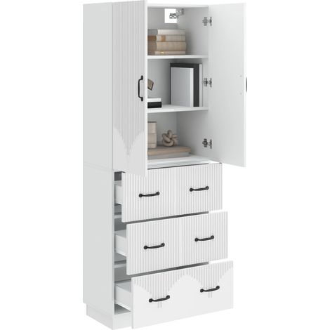 Set di armadi 2 pz Bianco Lucido 66 x 34,5 x 87 cm DAS197377 (1/5)