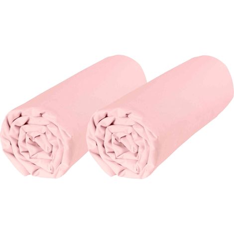 Lot de 2 draps housses bébé coton bio spécial Cododo 50x80 rose - Rose - P'tit Basile (1/2)